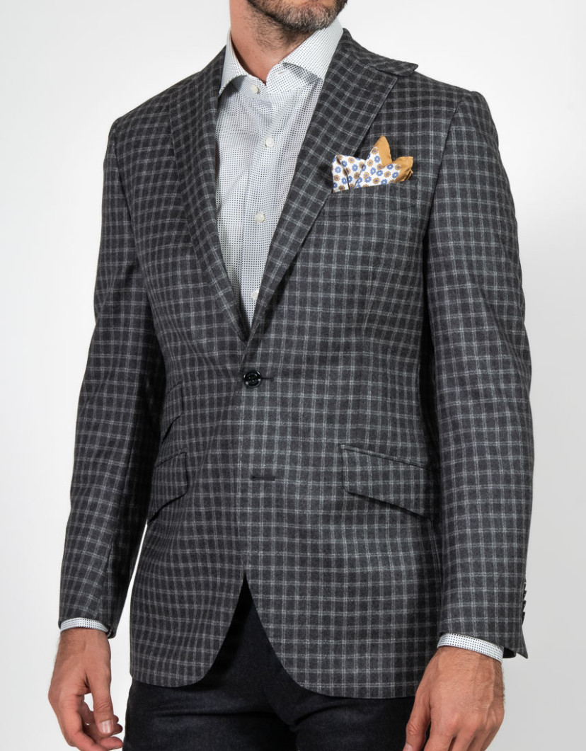 Patrick Hellmann Collection Grey Blazer 100% Wool image