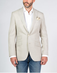 Patrick Hellmann Collection Beige Classic Blazer 100% Wool thumbnail 1