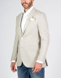 Patrick Hellmann Collection Beige Classic Blazer 100% Wool thumbnail 2