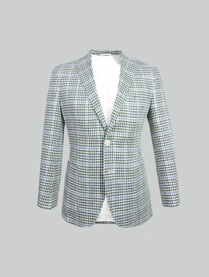 Patrick Hellmann CollectionBlazer Green And Blue Patternimage852