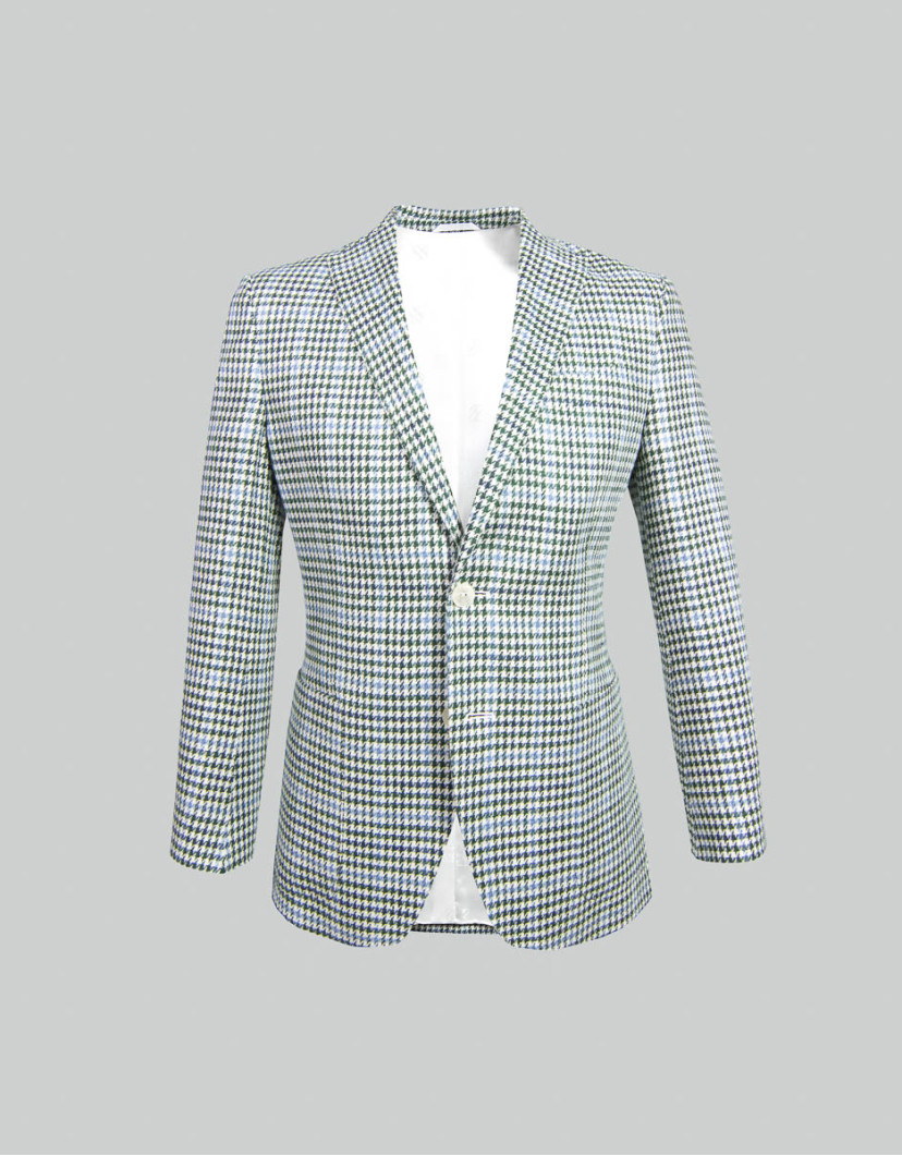 Patrick Hellmann Collection Blazer Green And Blue Pattern image
