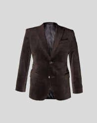 Patrick-Hellmann-Collection-Brown-Velvet-Blazer-thumbnail Patrick Hellmann Collection Brown Velvet Blazer  thumbnail