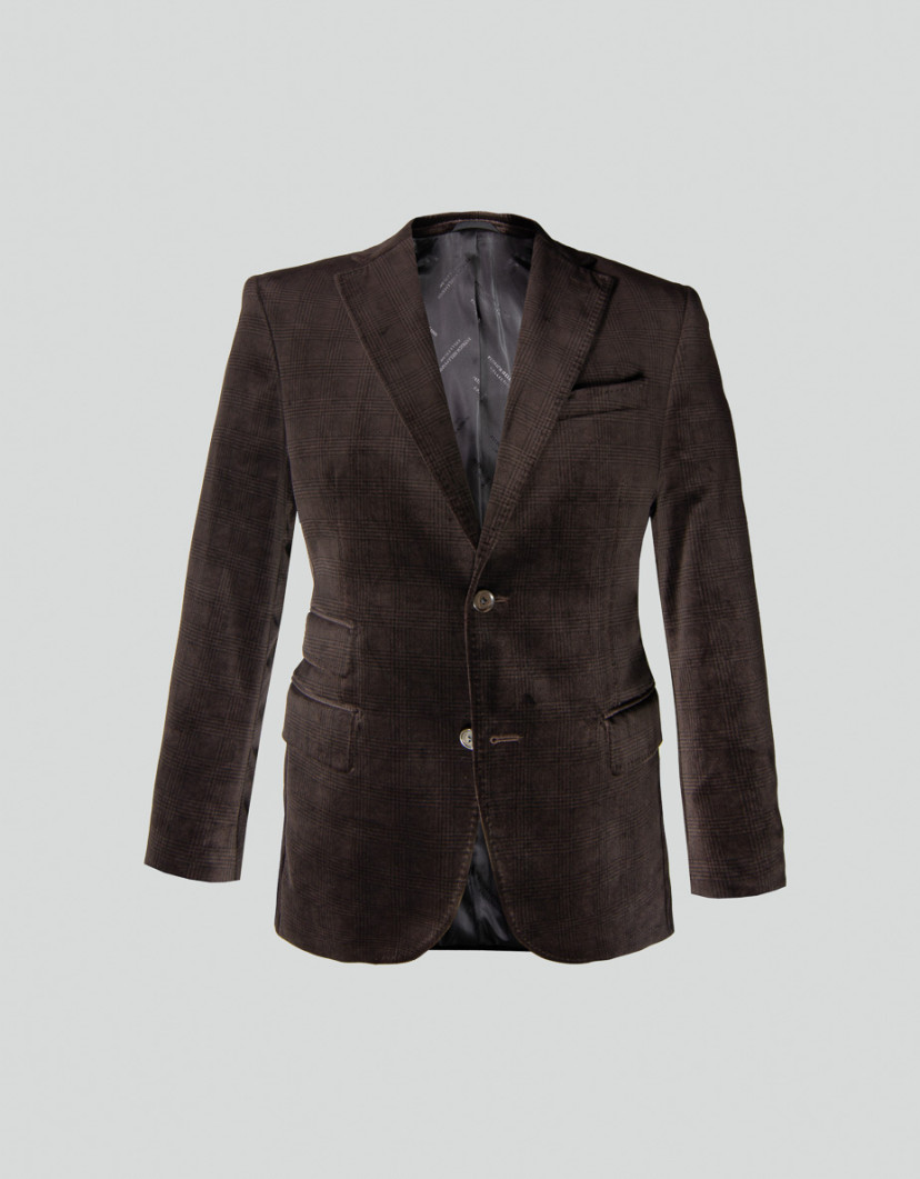 Patrick-Hellmann-Collection-Brown-Velvet-Blazer-image Patrick Hellmann Collection Brown Velvet Blazer  image