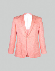 Patrick Hellmann Collection Light Orange Linen Blazer thumbnail