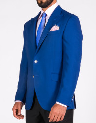 Patrick Hellmann Collection Blue Blazer 100% Wool thumbnail 1