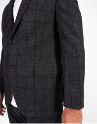 Patrick Hellmann Collection Dark Grey Blazer 100% Wool thumbnail 2