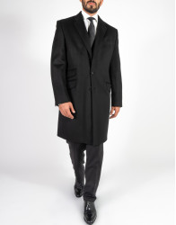 Patrick Hellmann Collection Black Coat 100% Cashmere thumbnail 1