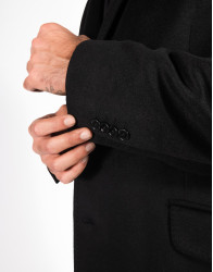 Patrick Hellmann Collection Black Coat 100% Cashmere thumbnail 4