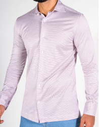 Patrick Hellmann Collection Men Shirt With Bordo Dots 100% Cotton thumbnail 1