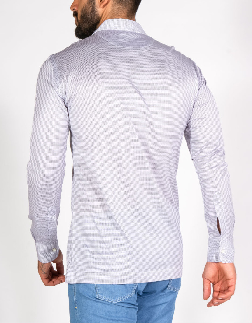 Patrick Hellmann Collection Men Shirt With Blue Pattern 100% Cotton image