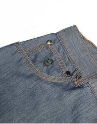 Patrick Hellmann Collection Light Jeans Grey With Orange Stitch Fine Material  thumbnail 4