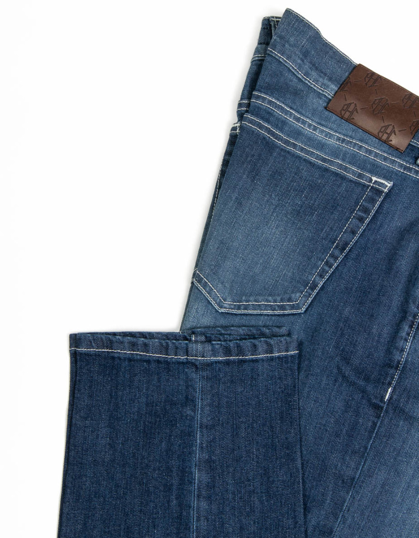Patrick Hellmann Collection Blue Jeans With White Stitch image
