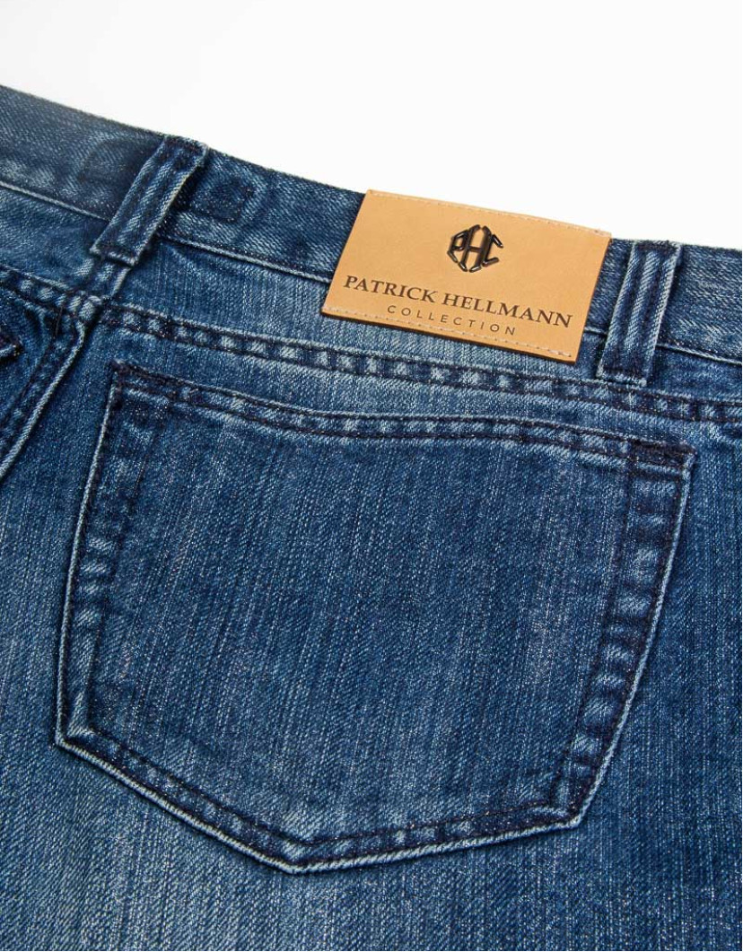 Patrick Hellmann Collection Blue Jeans With Silver image