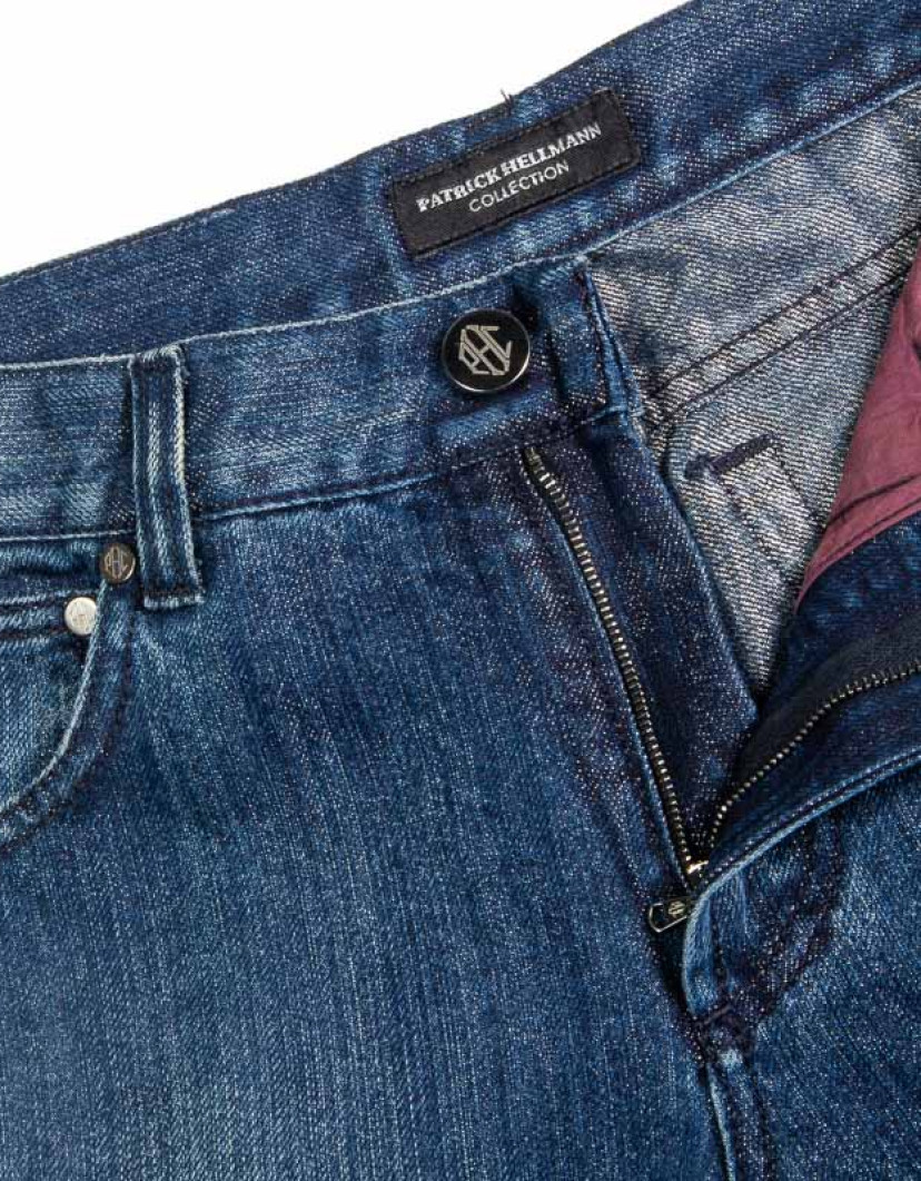 Patrick Hellmann Collection Blue Jeans With Silver image