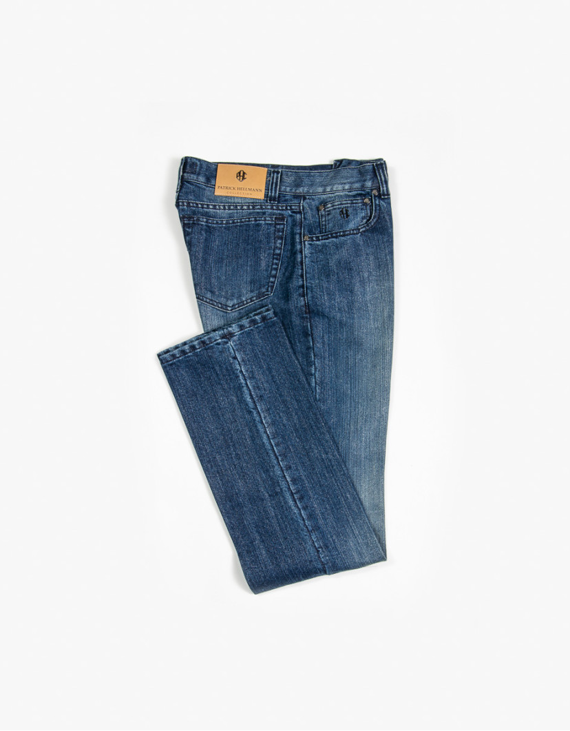 Patrick Hellmann Collection Blue Jeans With Silver image