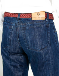 Patrick Hellmann Collection Navy Blue Jeans With Silver thumbnail 6