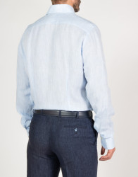 Patrick Hellmann Collection 100% Linen Light Blue Shirt thumbnail 3