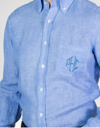 Patrick-Hellmann-Collection-100-Linen-Blue-Shirt-thumbnail-3 Patrick Hellmann Collection 100% Linen Blue Shirt thumbnail 3