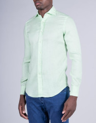 Patrick-Hellmann-Collection-100-Linen-Green-Shirt-thumbnail-1 Patrick Hellmann Collection 100% Linen Green Shirt thumbnail 1