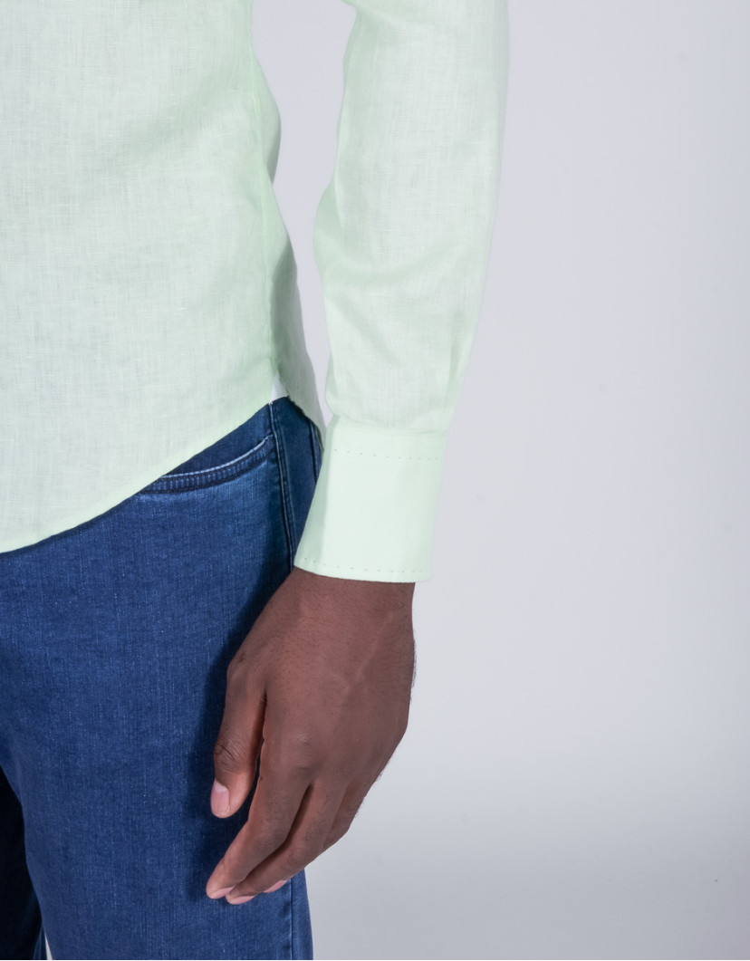 Patrick-Hellmann-Collection-100-Linen-Green-Shirt-image Patrick Hellmann Collection 100% Linen Green Shirt image