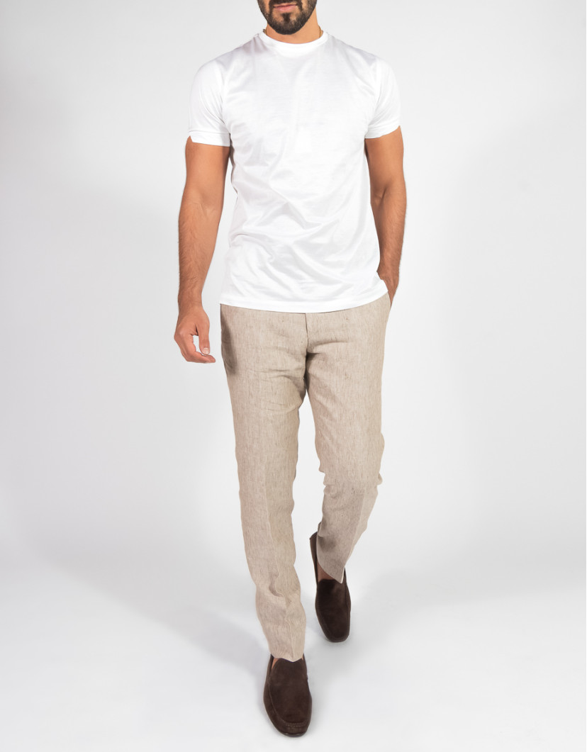 Patrick Hellmann Collection 100% Linen Trousers image