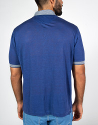 Patrick-Hellmann-Collection-Blue-Polo-T-Shirt-100-Linen-thumbnail-4 Patrick Hellmann Collection Blue Polo T-Shirt 100% Linen thumbnail 4