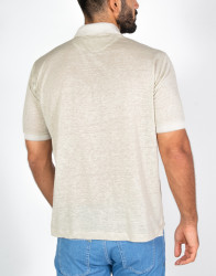 Patrick-Hellmann-Collection-Beige-Polo-T-Shirt-100-Linen-thumbnail-4 Patrick Hellmann Collection Beige Polo T-Shirt 100% Linen thumbnail 4