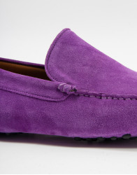Patrick-Hellmann-Collection-Purple-Suede-Leather-Moccasins-thumbnail-6 Patrick Hellmann Collection Purple Suede Leather Moccasins  thumbnail 6