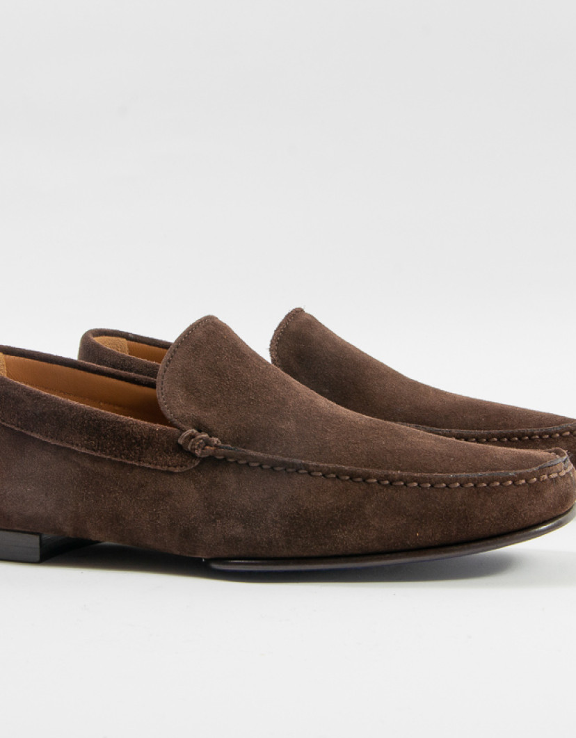 Patrick Hellmann Collection Brown Loafers Suede Leather  image