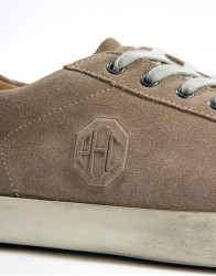 Patrick Hellmann Collection Beige Suede Leather Sneakers  thumbnail 6