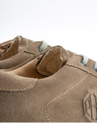 Patrick Hellmann Collection Beige Suede Leather Sneakers  thumbnail 4
