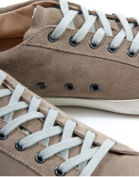 Patrick Hellmann Collection Beige Suede Leather Sneakers  thumbnail 5