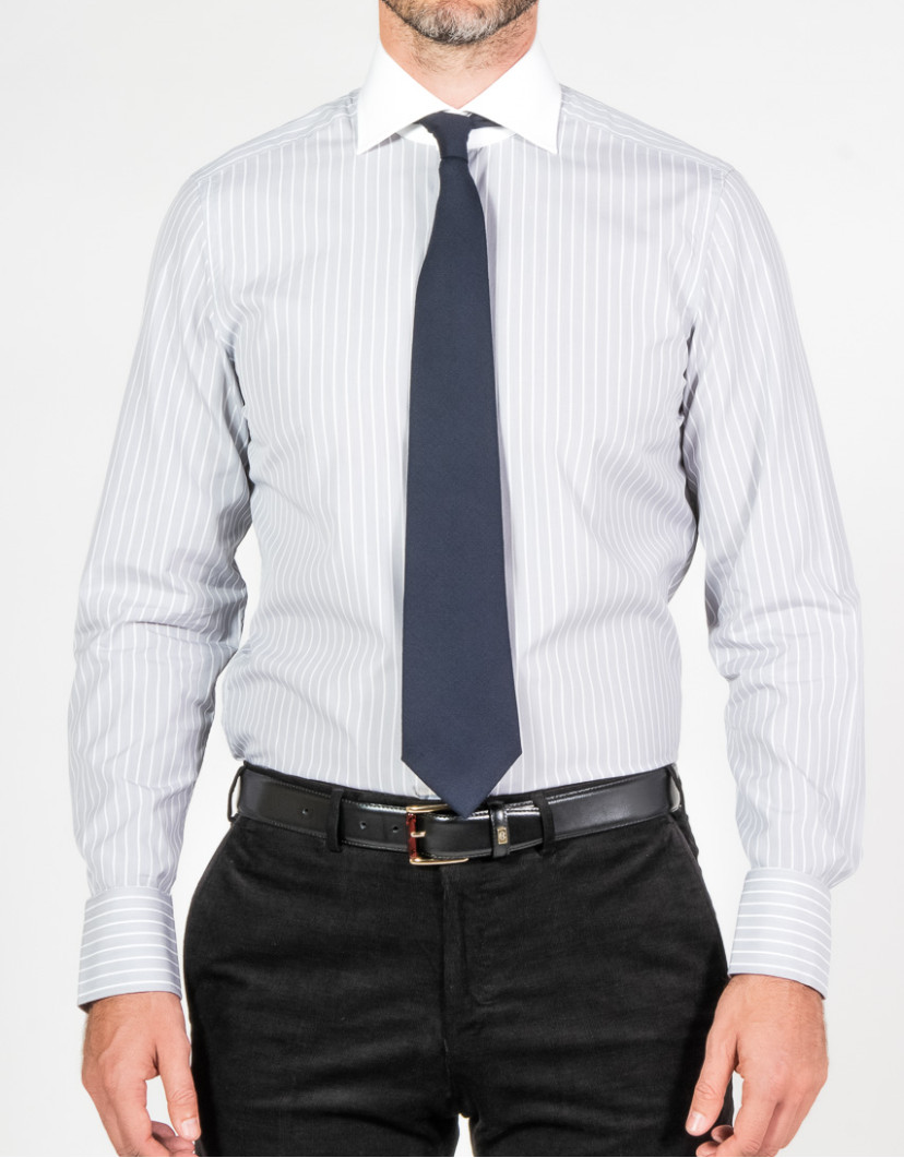 Patrick Hellmann Collection Charcoal Tie 100% Wool image