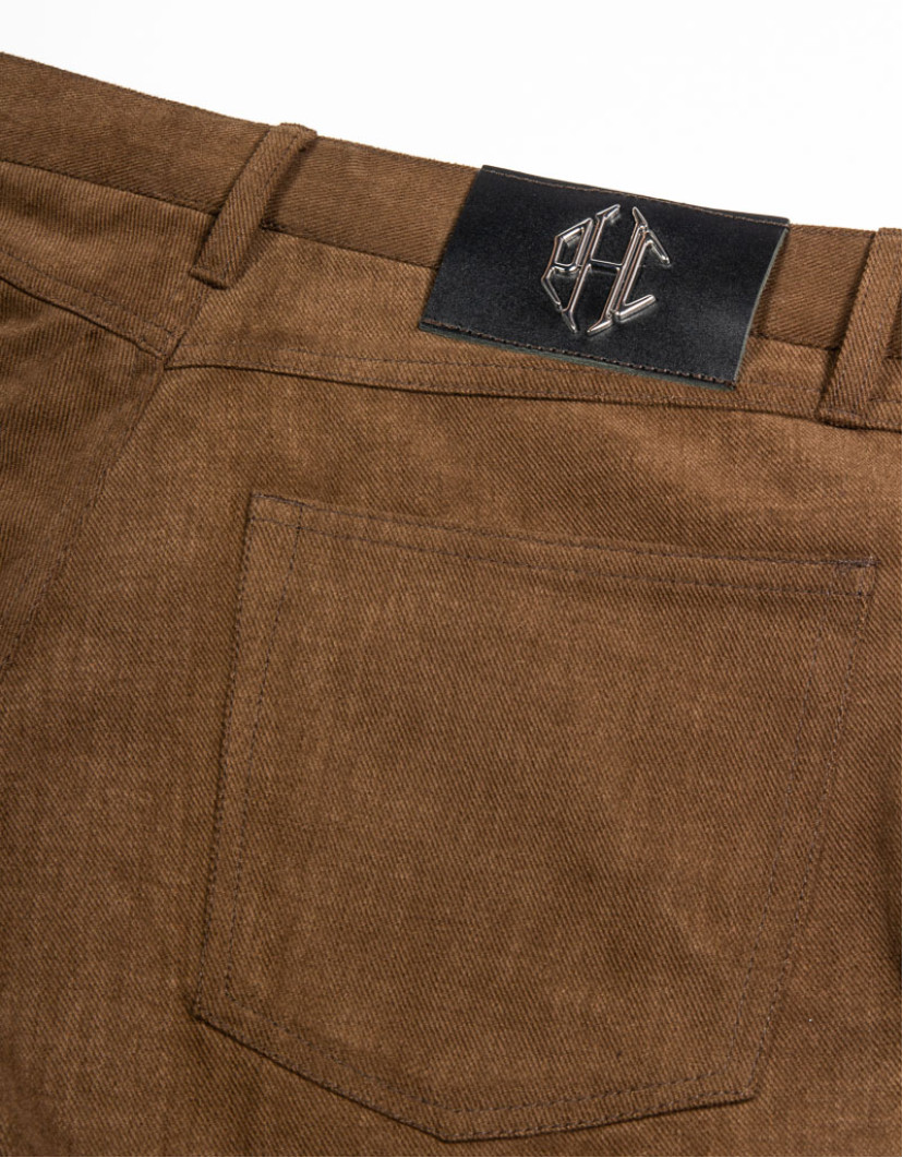 Patrick Hellmann Collection Brown Velvet Trousers image