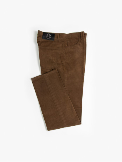 Patrick Hellmann CollectionBrown Velvet Trousersimage958