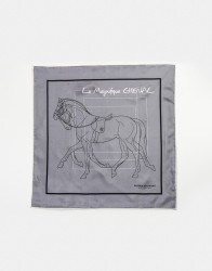 Patrick Hellmann Collection Light Gray Pocket Square 100% Silk thumbnail 3