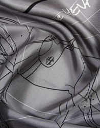 Patrick Hellmann Collection Light Gray Pocket Square 100% Silk thumbnail 2