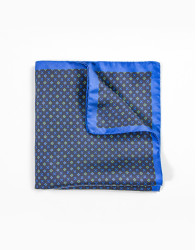 Patrick Hellmann Collection Blue Pocket Square 100% Silk thumbnail