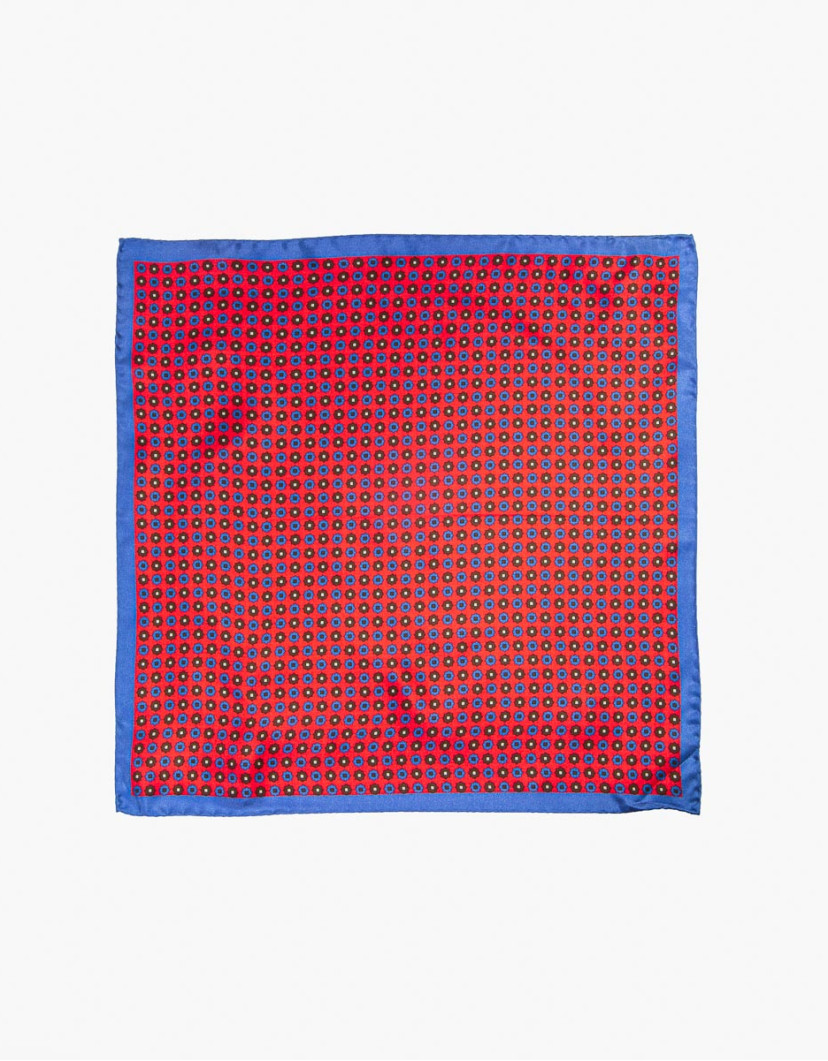Patrick Hellmann Collection Red Pocket Square 100% Silk image