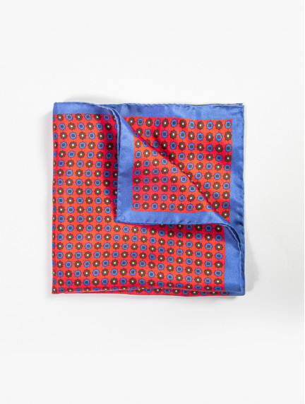 Patrick Hellmann CollectionRed Pocket Square 100% Silkimage670