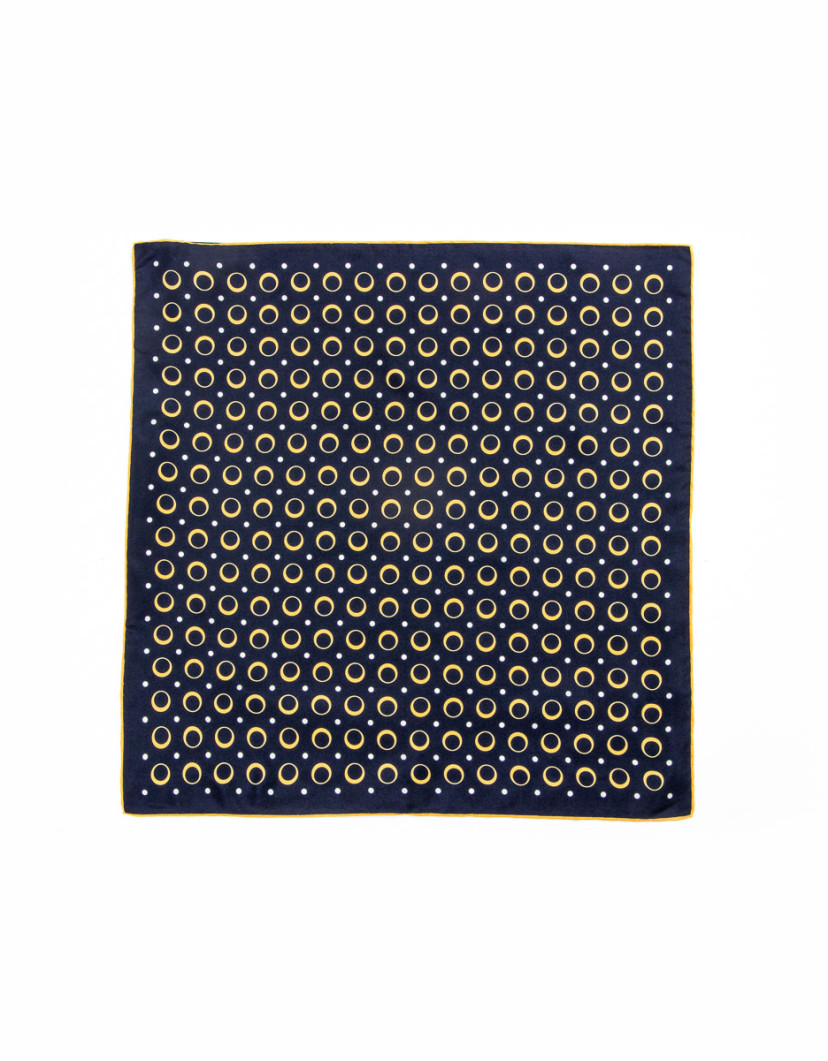 Patrick Hellmann Collection Blue Pocket Square 100% Silk image
