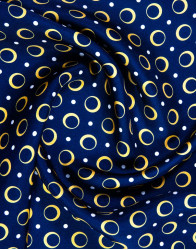 Patrick Hellmann Collection Blue Pocket Square 100% Silk thumbnail 2