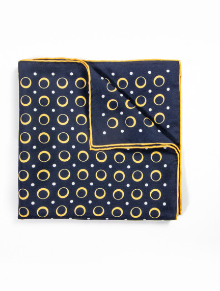 Patrick Hellmann CollectionBlue Pocket Square 100% Silkimage672