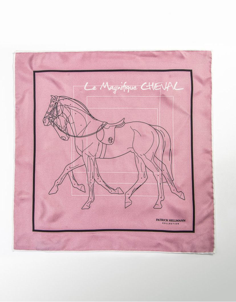 Patrick Hellmann Collection Pink Pocket Square 100% Silk image