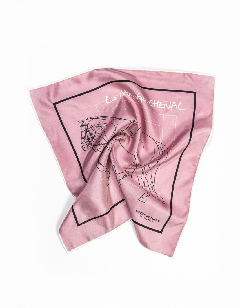 Patrick Hellmann Collection Pink Pocket Square 100% Silk image