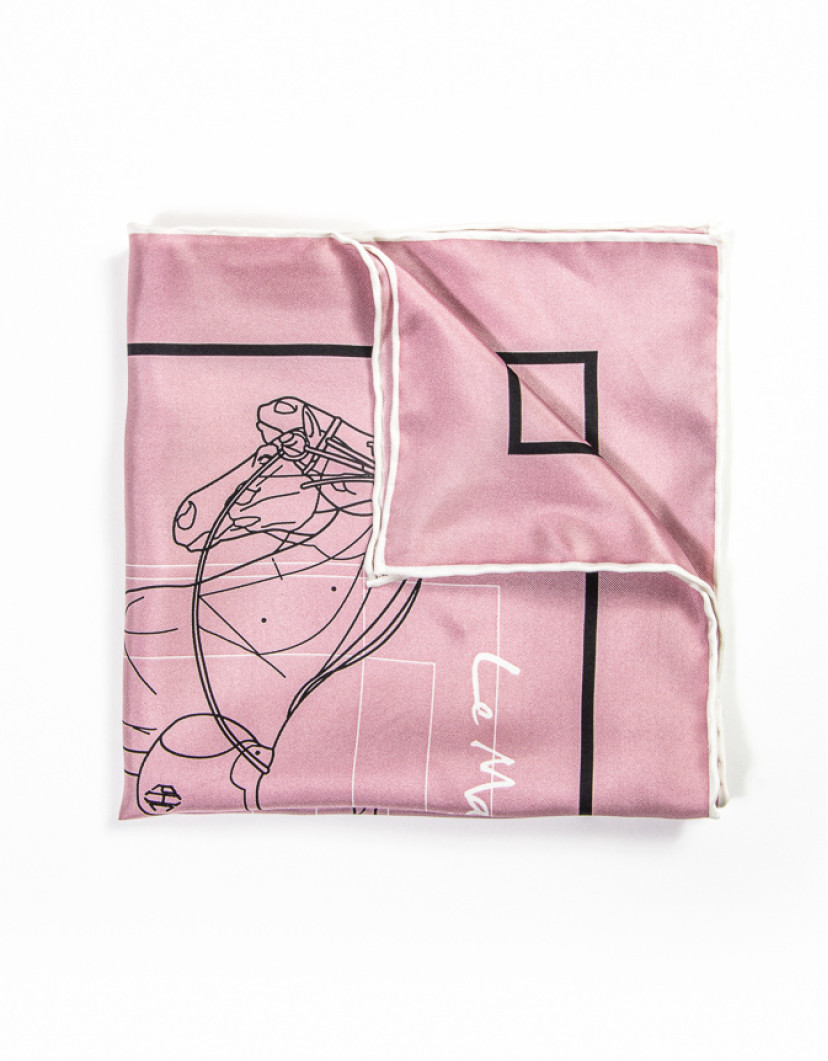Patrick Hellmann Collection Pink Pocket Square 100% Silk image