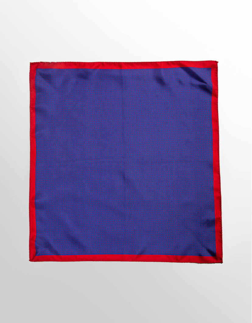 Patrick-Hellmann-Collection-Pocket-Square-Blue-100-Silk-image Patrick Hellmann Collection Pocket Square  Blue 100% Silk image