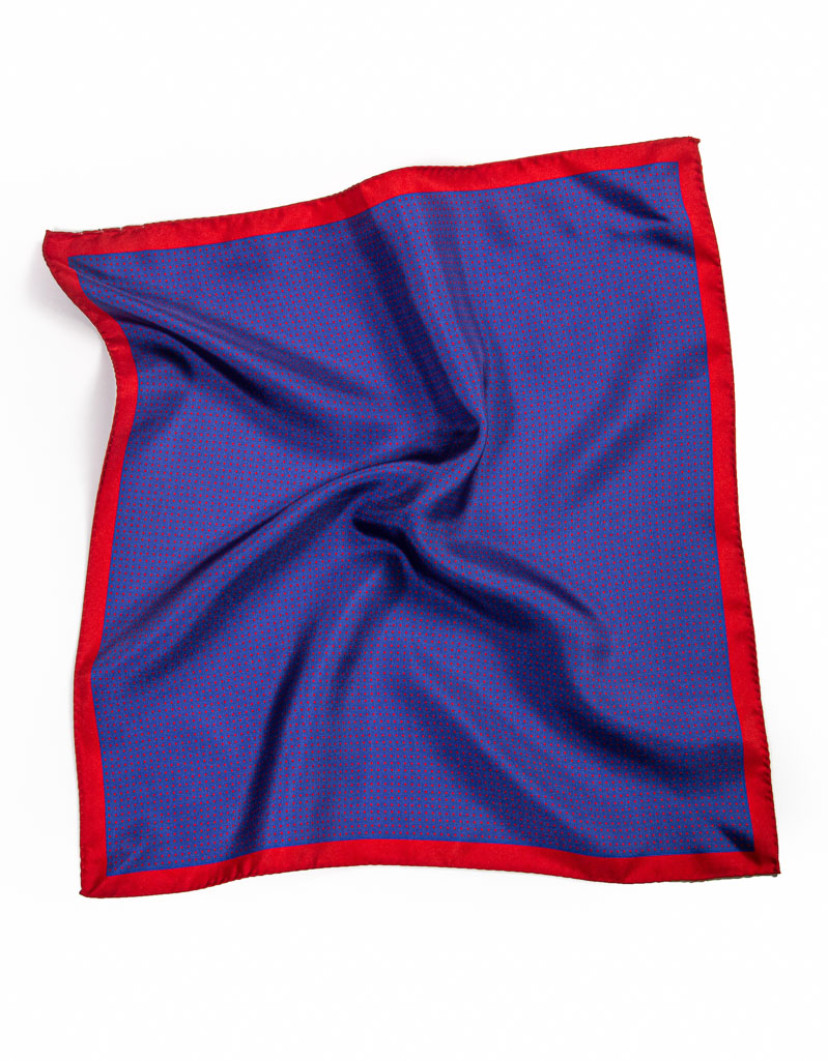 Patrick-Hellmann-Collection-Pocket-Square-Blue-100-Silk-image Patrick Hellmann Collection Pocket Square  Blue 100% Silk image