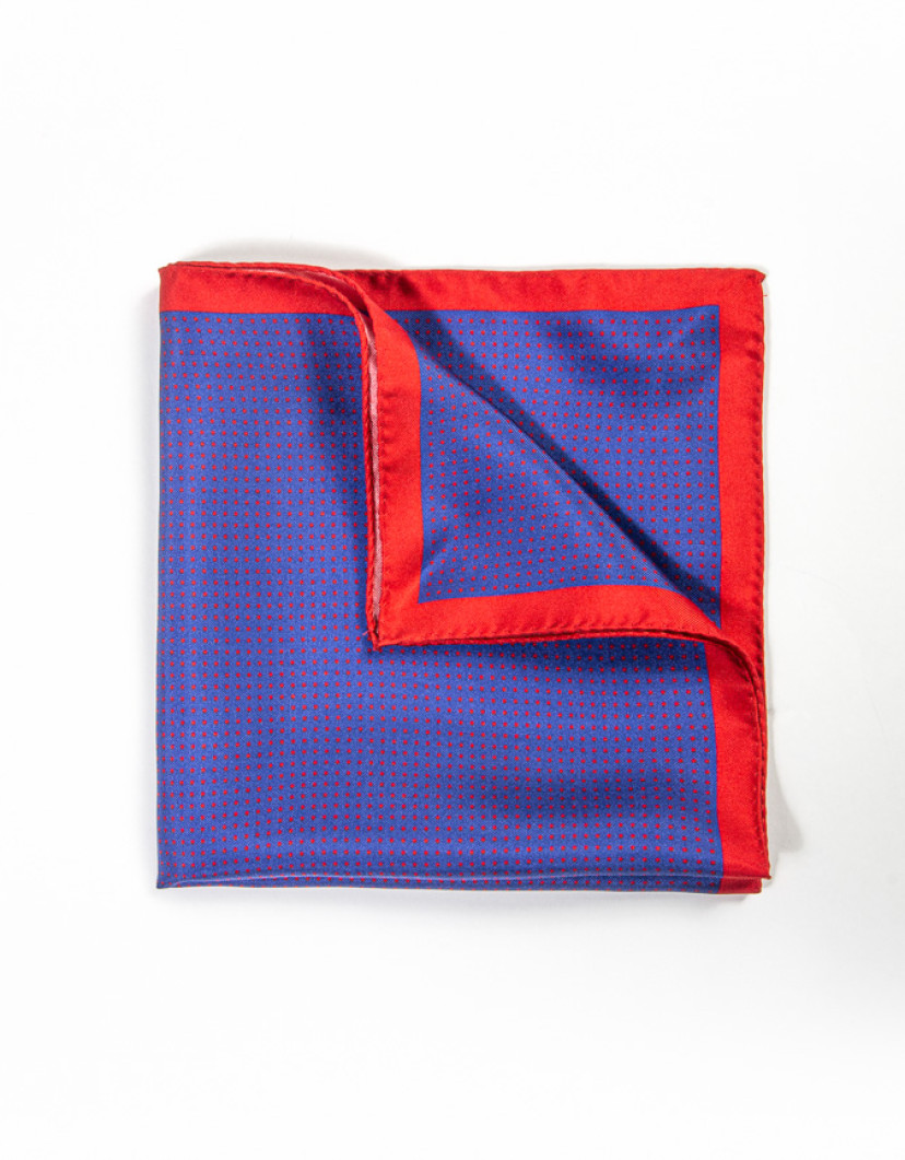 Patrick-Hellmann-Collection-Pocket-Square-Blue-100-Silk-image Patrick Hellmann Collection Pocket Square  Blue 100% Silk image