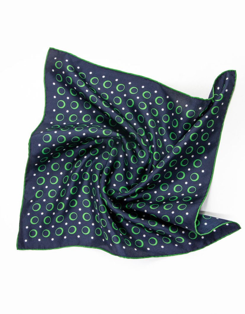 Patrick Hellmann Collection Blue With Green 100% Silk image